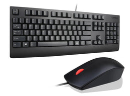 Lenovo Traditional Wired USB UK QWERTY Keyboard & Mouse Combo Black