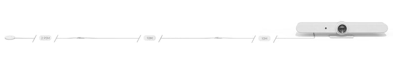Logitech 952-000047 Rally Mic Pod Extension Cable 10m White Rally Bar, Rally Bar Mini, Rally, Rally Plus Conference Systems (New)(Renewed)