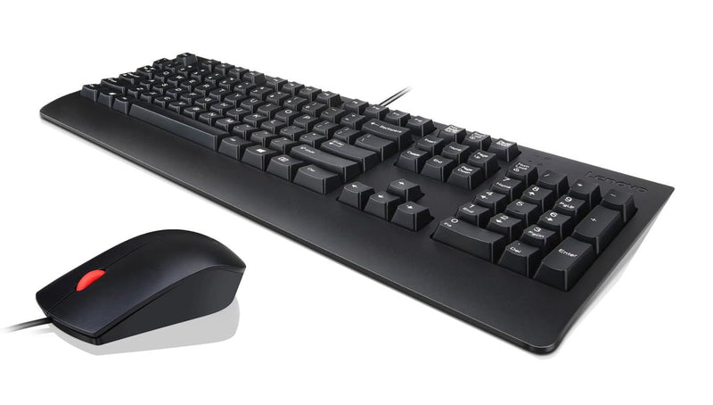 Lenovo Traditional Wired USB UK QWERTY Keyboard & Mouse Combo Black