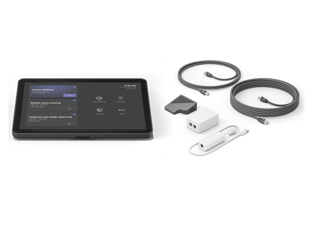 Logitech Tap 10.1 Meeting Room Touch Controller with Cat5e Kit 1280x800, Oleophobic & Anti-Glare, FDMI VESA Mountable, HDMI, Motion Sensing, Ultrasonic Speaker, Graphite - 939-001950 (New)(Renewed)