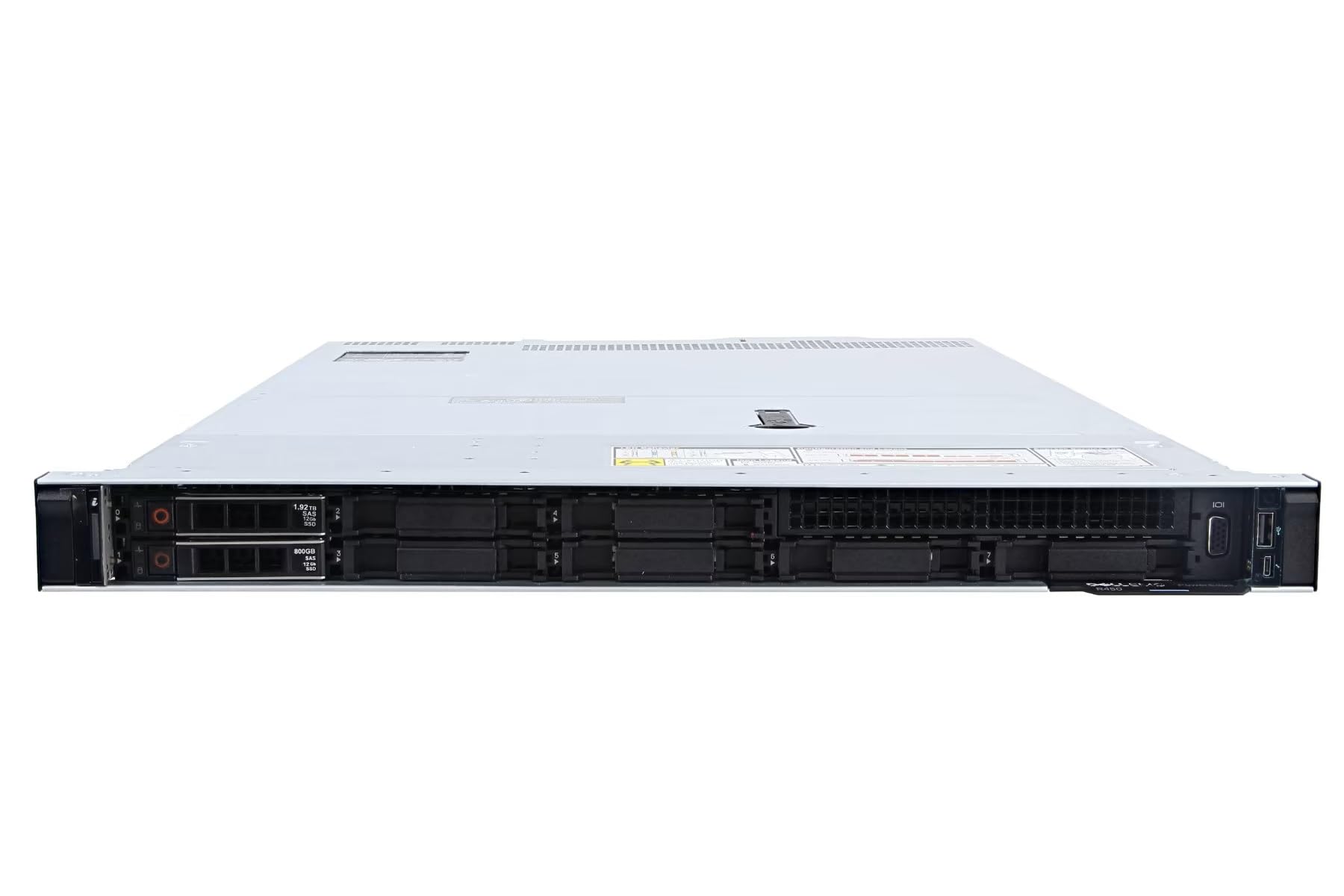 Dell PowerEdge R450 1U Rackmount Server Xeon 4314 (16 Core), 3x 960GB SSD, BOSS Controller (2x 480GB SSD), 128GB RDIMM, 2x10GbE & 1GbE, Perc H755 SAS, 2.5 Chassis, 2x700W PSU, No OS (New)(Renewed)