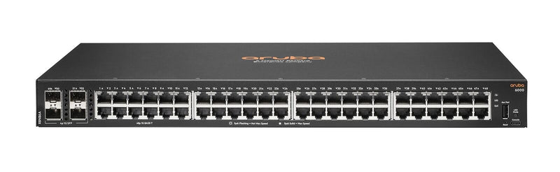 HPE Aruba Networking CX 6000 48G PoE+ SFP R8N85A Network Switch - 4x GbE (10/100/1000) PoE+, 4x SFP, Layer 2, Managed, 370W Class 4 PoE+, Capacity: 104 Gbps, Throughput: 77.3Mpps (New)(Renewed)