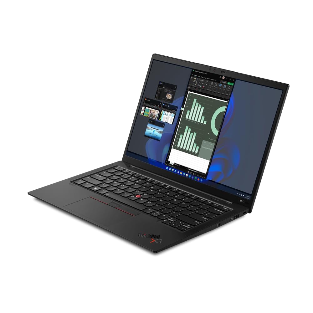 Lenovo ThinkPad X1 Carbon Gen 10 14 FHD+, i5-1235U (10 Cores, up to 4.4GHz), 1TB PCIe Gen 4.0x4 NVMe, 16GB LPDDR5, Fingerprint Reader, WIFI 6E & BT 5.2, UK Backlit Keys, Windows 11 Pro (Renewed)