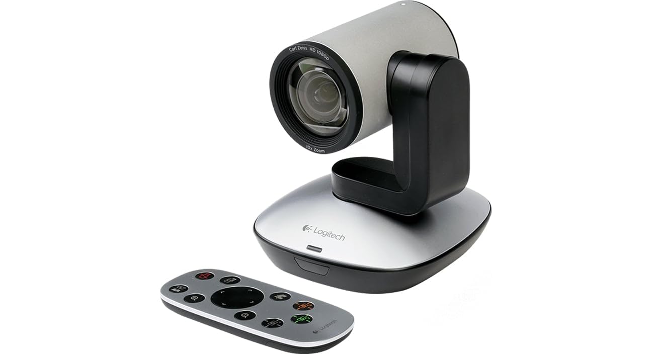 Logitech PTZ PRO Professional Video Conferencing Camera (Pan, Tilt, Zoom), FullHD Video, 10x Lossless HD Zoom, Auto Focus, Remote Control, USB Plug and Play, PC/Mac - 960-001022 (New)(Renewed)