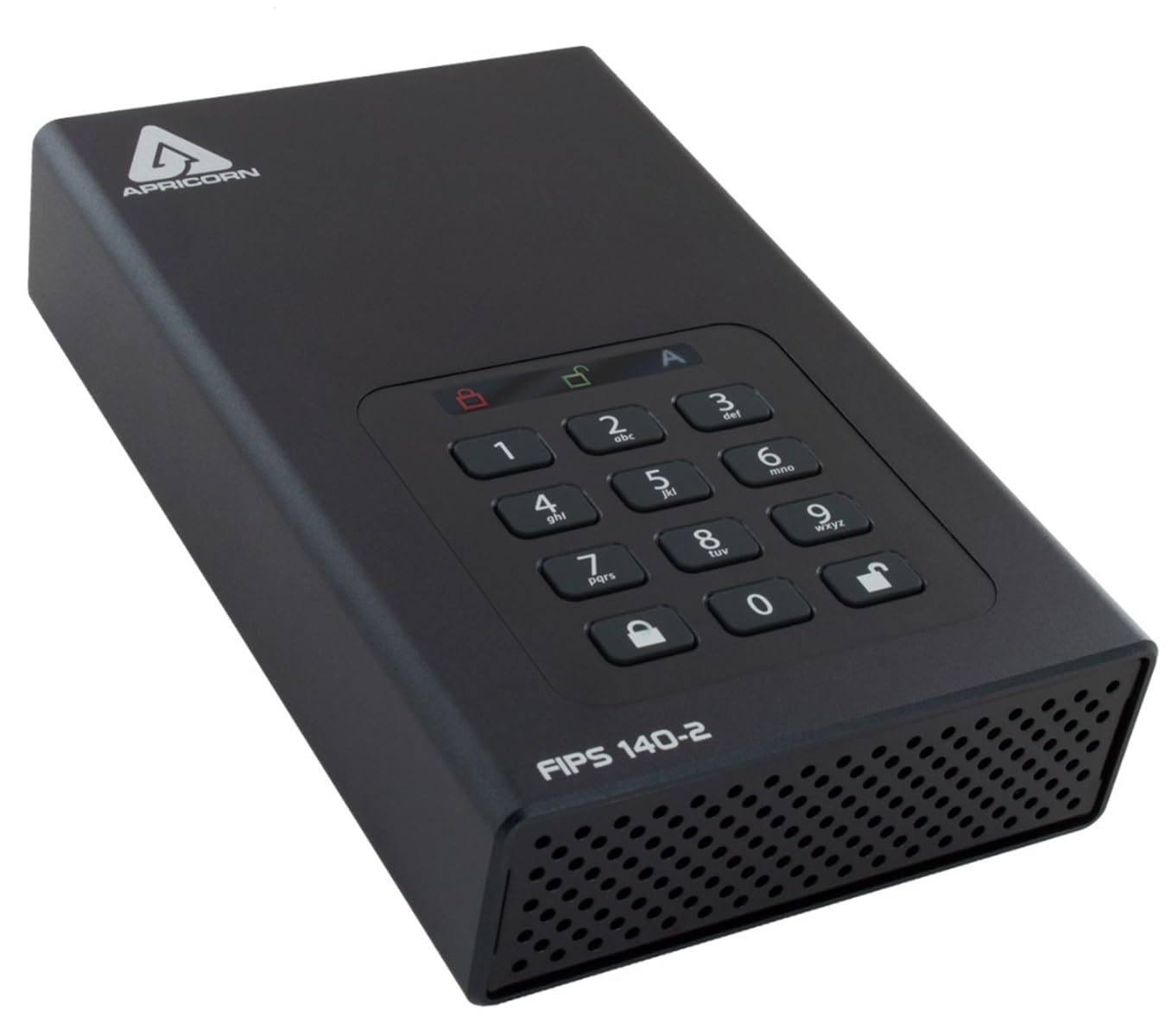 Apricorn 10 TB Aegis Padlock Desktop FIPS 256-Bit Hardware Encrypted USB 3 Hard Drive - Black