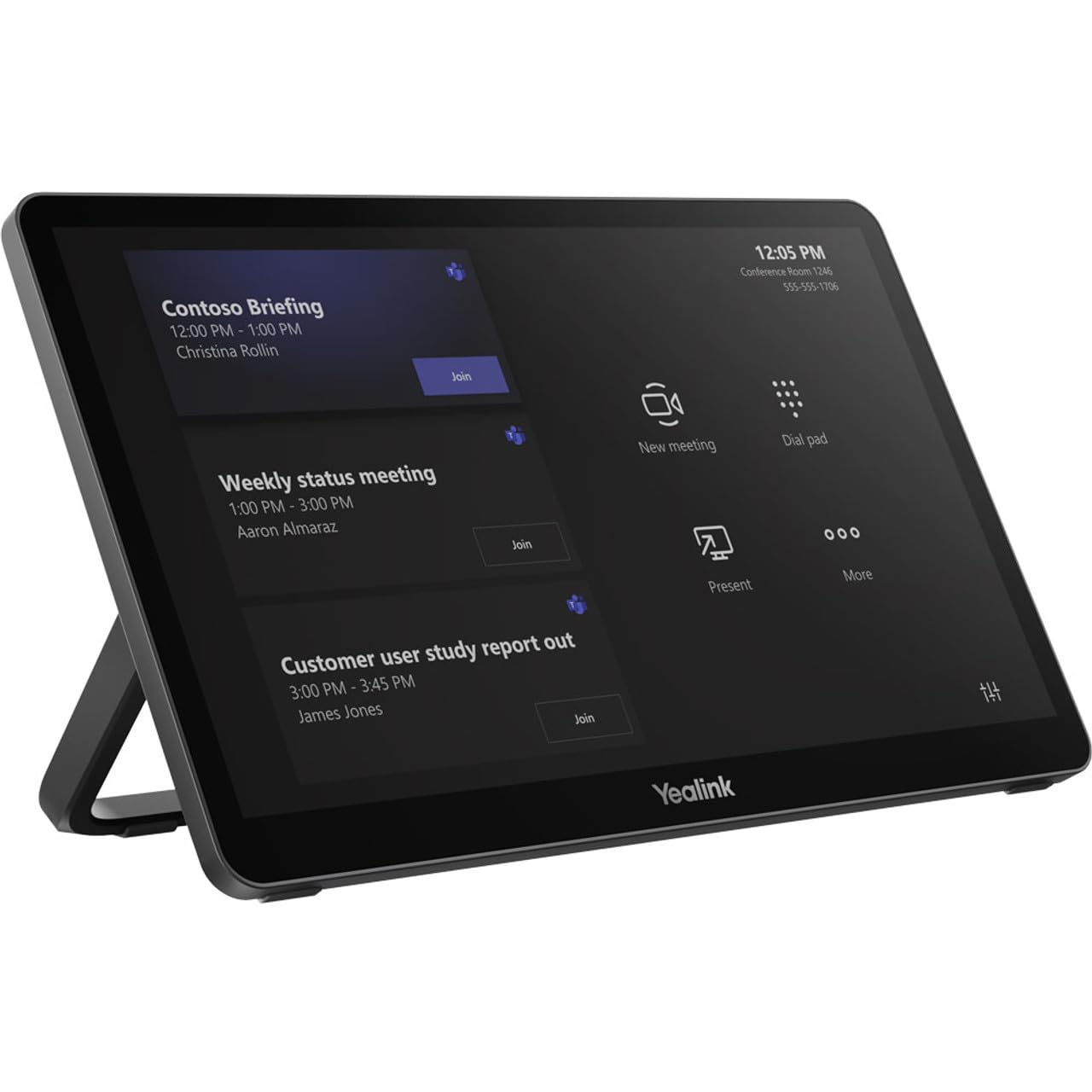 Yealink MTouch II 8 Touch Panel 1306021 1280 X 800, 10 Point Touchscreen, Built-in Wi-Fi AP, Motion Sensor, Angle Adjustable Bracket, HDMI/USB-C Input, Wired & Wireless (Renewed)