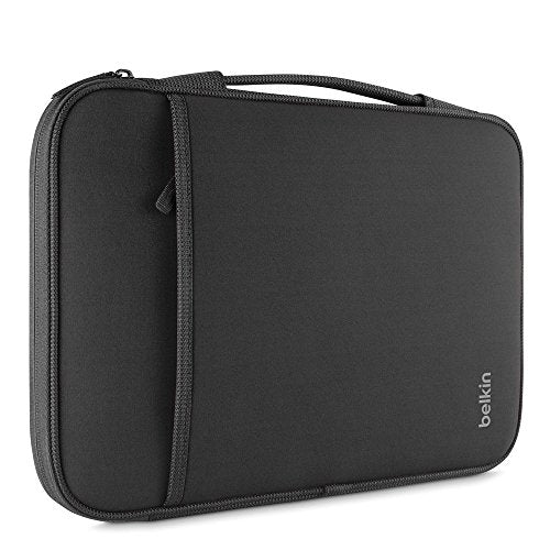 Belkin Slim Protective Sleeve with Carry Handle and Zipped Storage for Chromebooks, Netbooks and Laptops Upto - Black