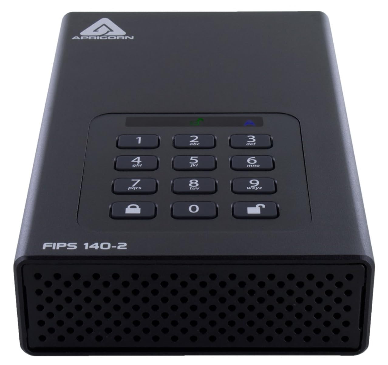 Apricorn 10 TB Aegis Padlock Desktop FIPS 256-Bit Hardware Encrypted USB 3 Hard Drive - Black
