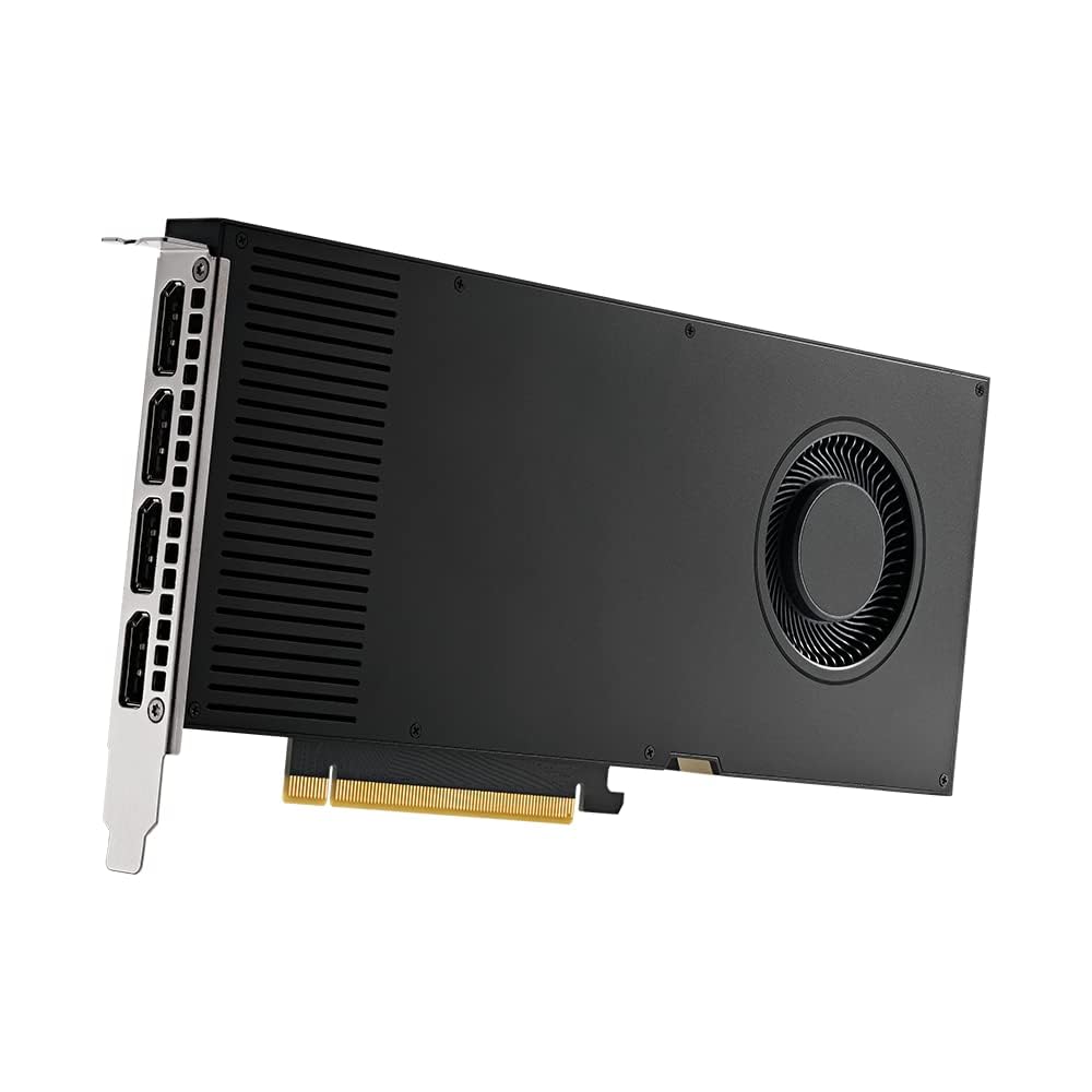 HP OEM Nvidia RTX A4000 16GB GDDR6 ECC Professional Graphics Card -Single Slot, 6144 CUDA Cores, 2nd Gen Tensor Cores, 3rd Gen Ray Tracing Cores, 448GB/s, 140W, 4x DisplayPort 1.4a (New)(Renewed)