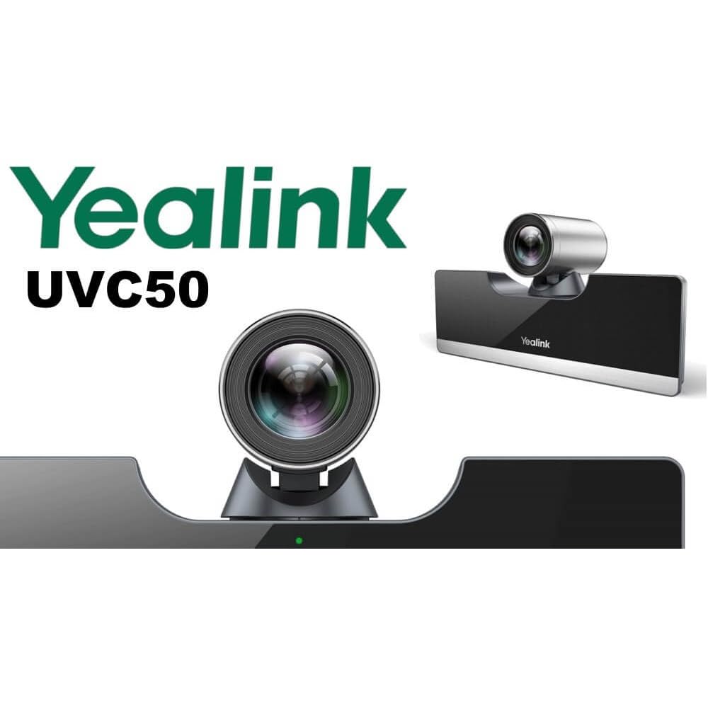 Yealink UVC50 USB Video Conferencing Camera - FullHD 60fps Capture, PTZ, 5x Zoom, PoE Support, 91 Degree FoV, Plug and Play, certified for Microsoft Teams Rooms & Zoom Rooms