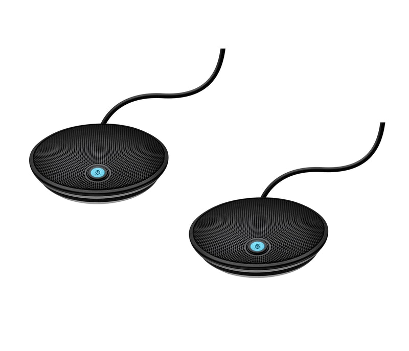 Logitech 989-000171 Group Expansion Mics Group Video Conferencing Systems, Indicator Lights, Mono, Wideband, Noise Cancelling, Microphone Mute, Laptop/PC/Mac Black (New)(Renewed)