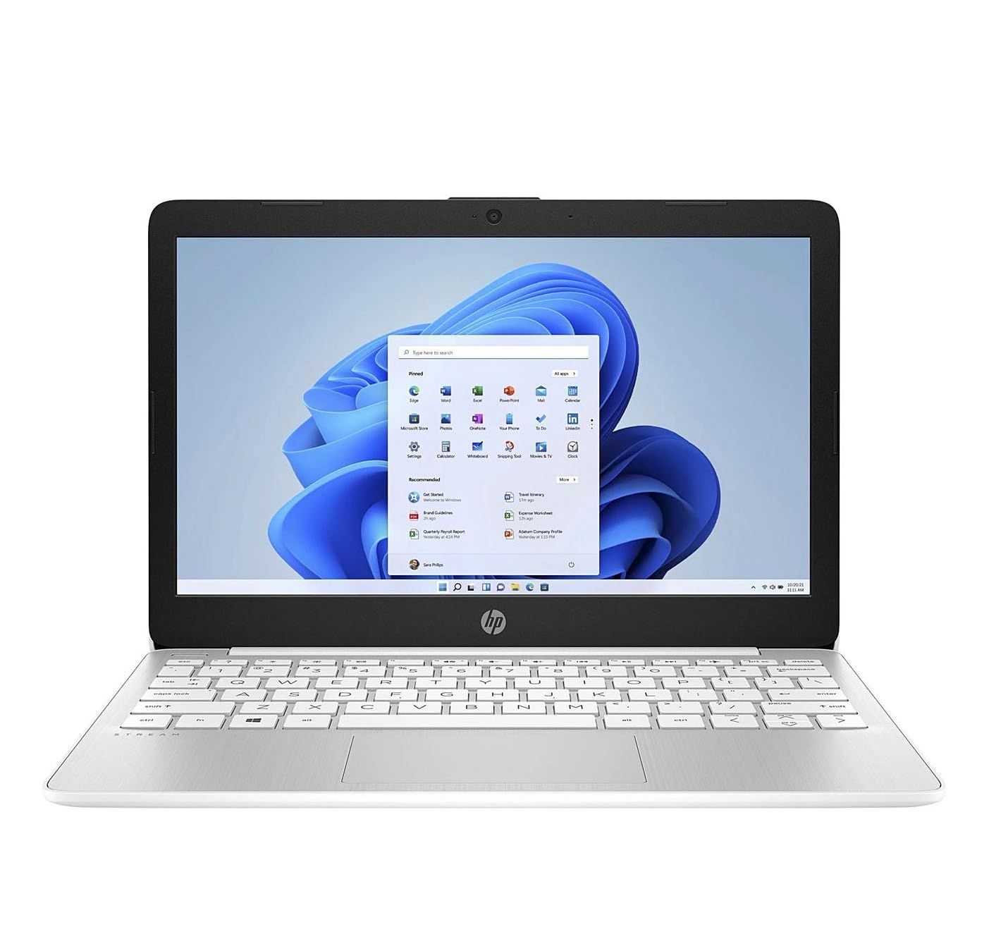 HP Stream 11-ak0027na 11.6 HD Intel Celeron N4120, 64GB eMMC, 4GB DDR4, SD Card Reader, Intel UHD Graphics, WIFI 6 & Bluetooth 5.3, HD Webcam, Dual speakers, UK Keys, Windows 11 Home (Renewed)