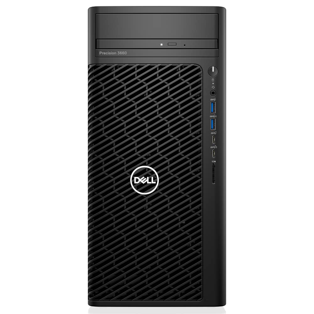 dell Dell Precision 3660 Tower, i7-12700 (12 Core, 4.9GHz), Nvidia RTX A2000 6GB GDDR6, 2TB PCIe Gen 4.0 x4 NVMe, 64GB DDR5, 2TB HDD, SD Card Reader, LAN, Windows 11 Pro (Renewed)