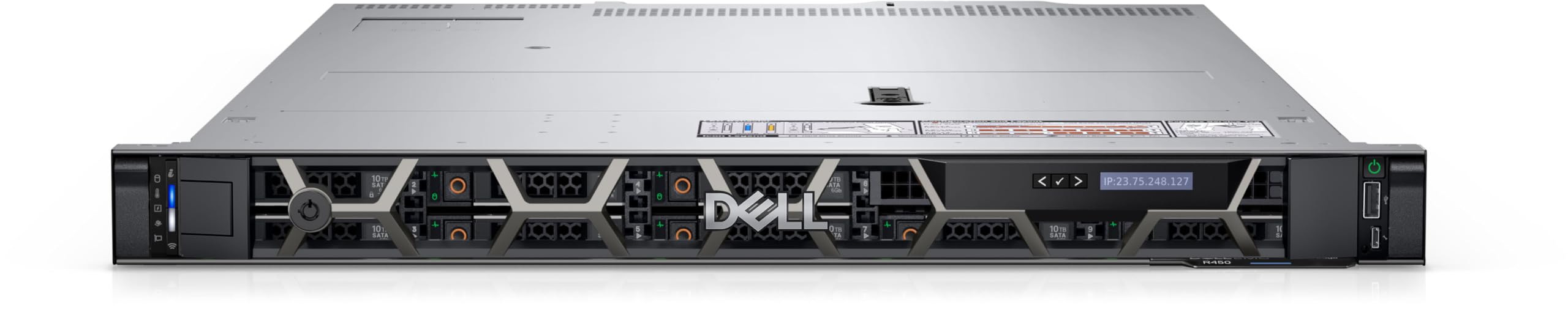 Dell PowerEdge R450 1U Rackmount Server Xeon 4314 (16 Core), 3x 960GB SSD, BOSS Controller (2x 480GB SSD), 128GB RDIMM, 2x10GbE & 1GbE, Perc H755 SAS, 2.5 Chassis, 2x700W PSU, No OS (New)(Renewed)