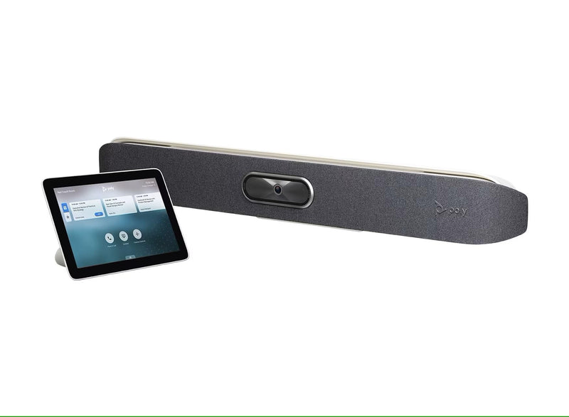 POLY Studio X50 Video Conferencing Camera TC8 Touch Controller Kit - UHD 2160p (4K) Capture, 5x Zoom, 120º FOV, 8" (1280 X 800) Screen, Stereo Speakers, Noise-Blocking, Auto Tracking (Renewed)