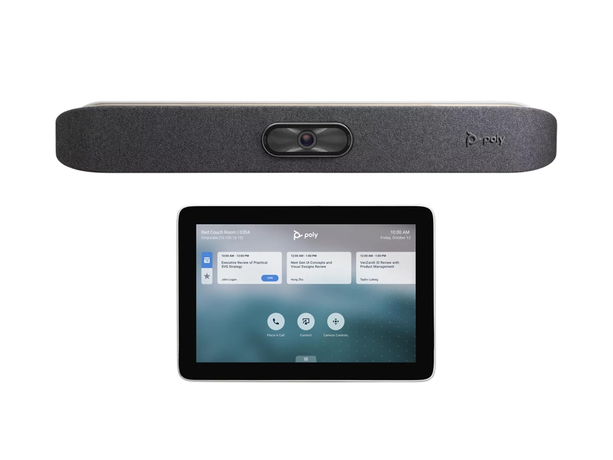 POLY Studio X30 Video Conferencing Camera Bar TC8 Touch Controller Kit - 4K UHD (3840 X 2160) Capture, 5x Zoom, 110º FOV, 8"(1280x800) Screen, Integrated Speaker, DirectorAI (Renewed)