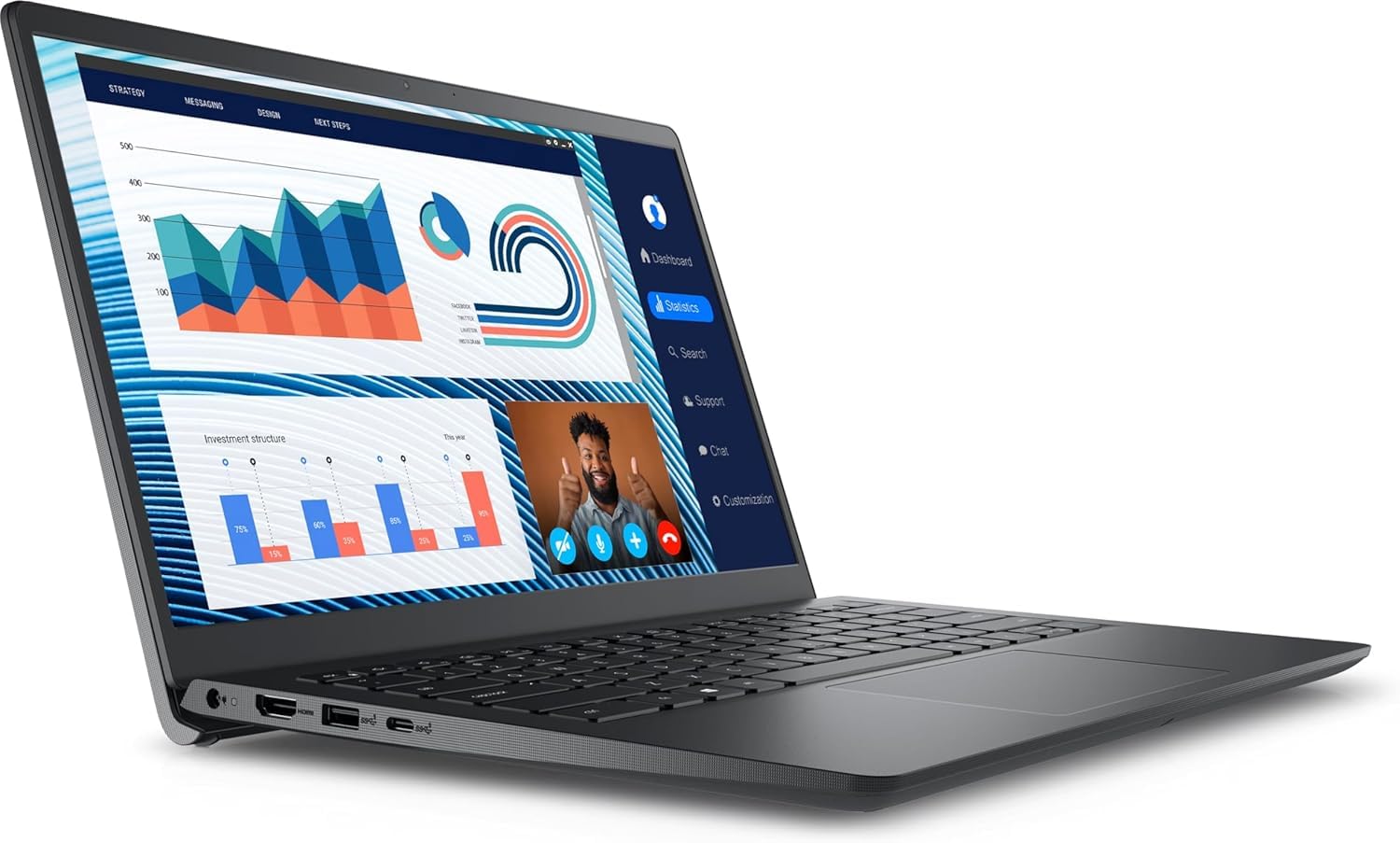 Dell Vostro 3420 14 FHD i5-1235U (10 Cores, 4.4GHz), 1TB PCIe Gen 4.0x4 NVMe, 16GB DDR4, SD Card Reader, Iris Xe Graphics, GbE, WIFI 5 & BT 5, UK Keys, Windows 11 Pro