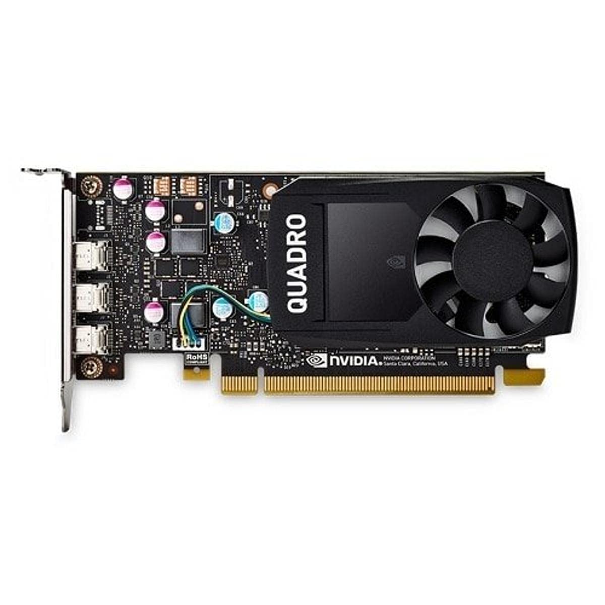 PNY Nvidia Quadro P400 2GB GDDR5 Single-Slot Graphics Card 256 CUDA Cores, 64bit, 3 Mini DisplayPort 1.4 Ports, 30W, PCI Express 3.0 x16 with High- & Low-Profile Bracket (Plain Boxed)