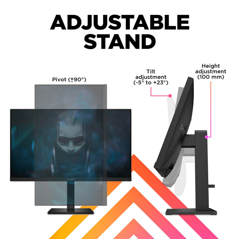 HP OMEN 24 Gaming Monitor, 23.8'' Full HD IPS 165hz, Gaming Console Compatible, 2x HDMI 2.0, 1x DisplayPort 1.4, AMD FreeSync Premium, Tilt, Pivot & height adjustments, VESA Mountable, Black (Renewed)