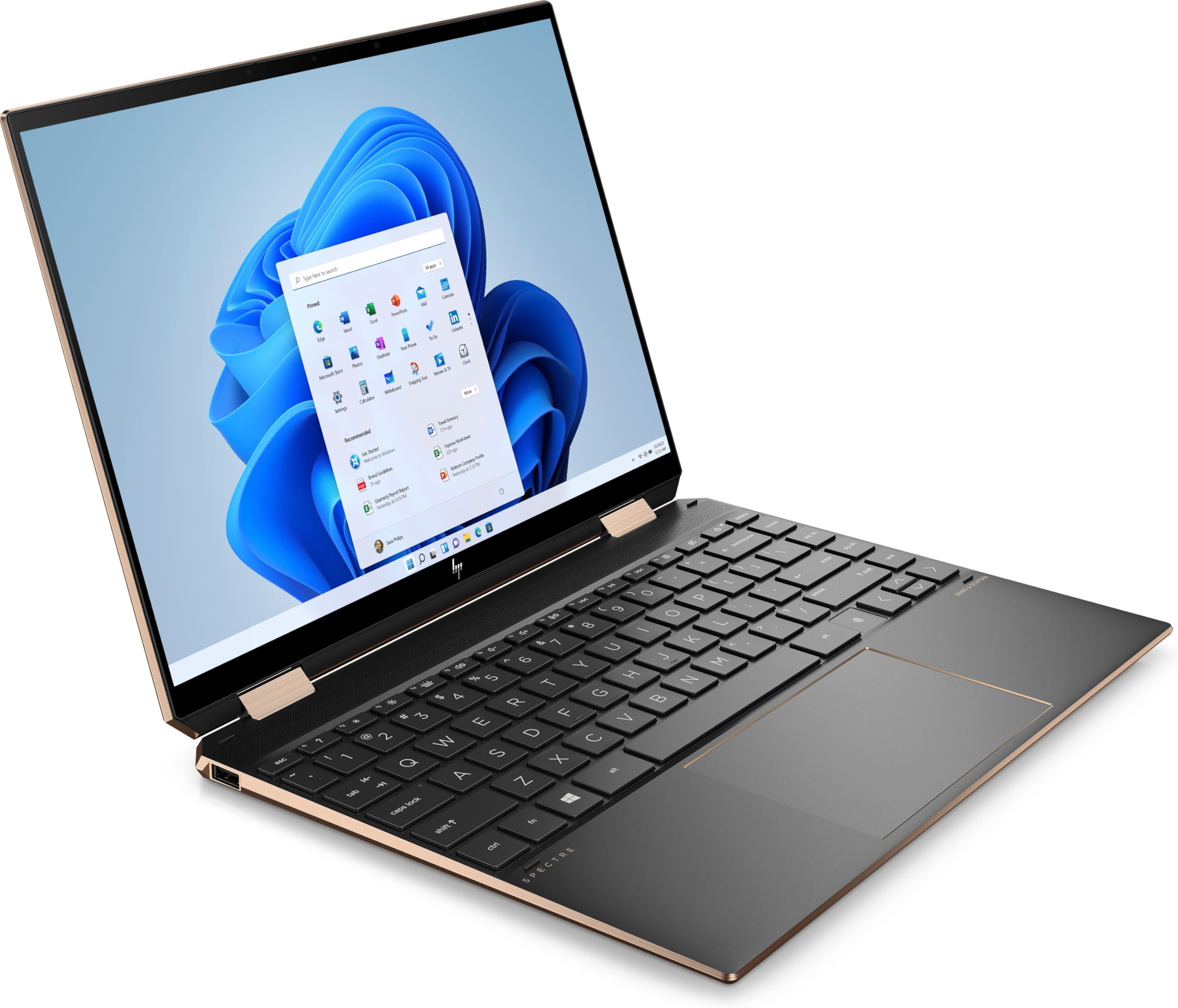 HP Spectre x360 14-ea0007na 13.5" FHD+ 2-in-1 Touchscreen i5-1135G7, 1TB PCIe Gen 4.0x4 NVMe, 8GB LPDDR4, Fingerprint & SD Card Reader, WIFI 6 & BT 5, UK Backlit Keys, Windows 11 Pro (Renewed)