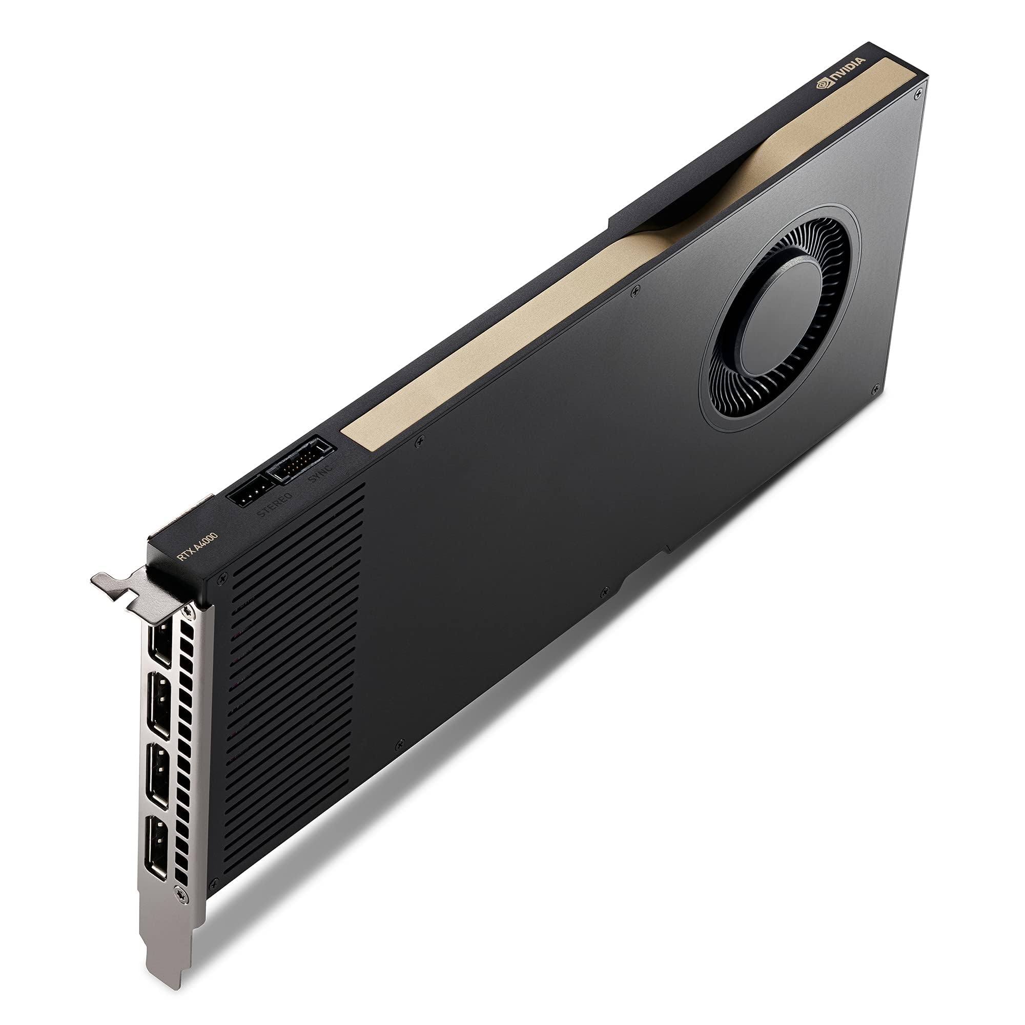 HP OEM Nvidia RTX A4000 16GB GDDR6 ECC Professional Graphics Card -Single Slot, 6144 CUDA Cores, 2nd Gen Tensor Cores, 3rd Gen Ray Tracing Cores, 448GB/s, 140W, 4x DisplayPort 1.4a (New)(Renewed)