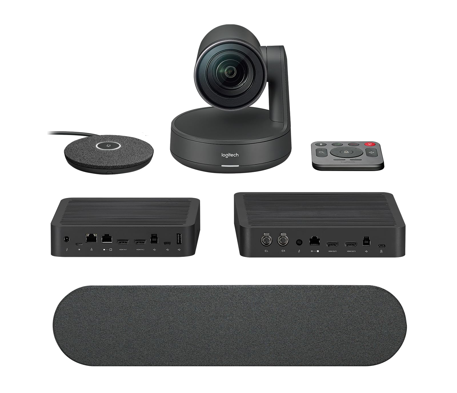 Logitech Rally Camera Kit Video Conference System - 4K UHD Rally Camera, Display & Table Hub, Rally Speaker, Rally Mic Pod, Remote Control, Power Supplies & Cables (Renewed)