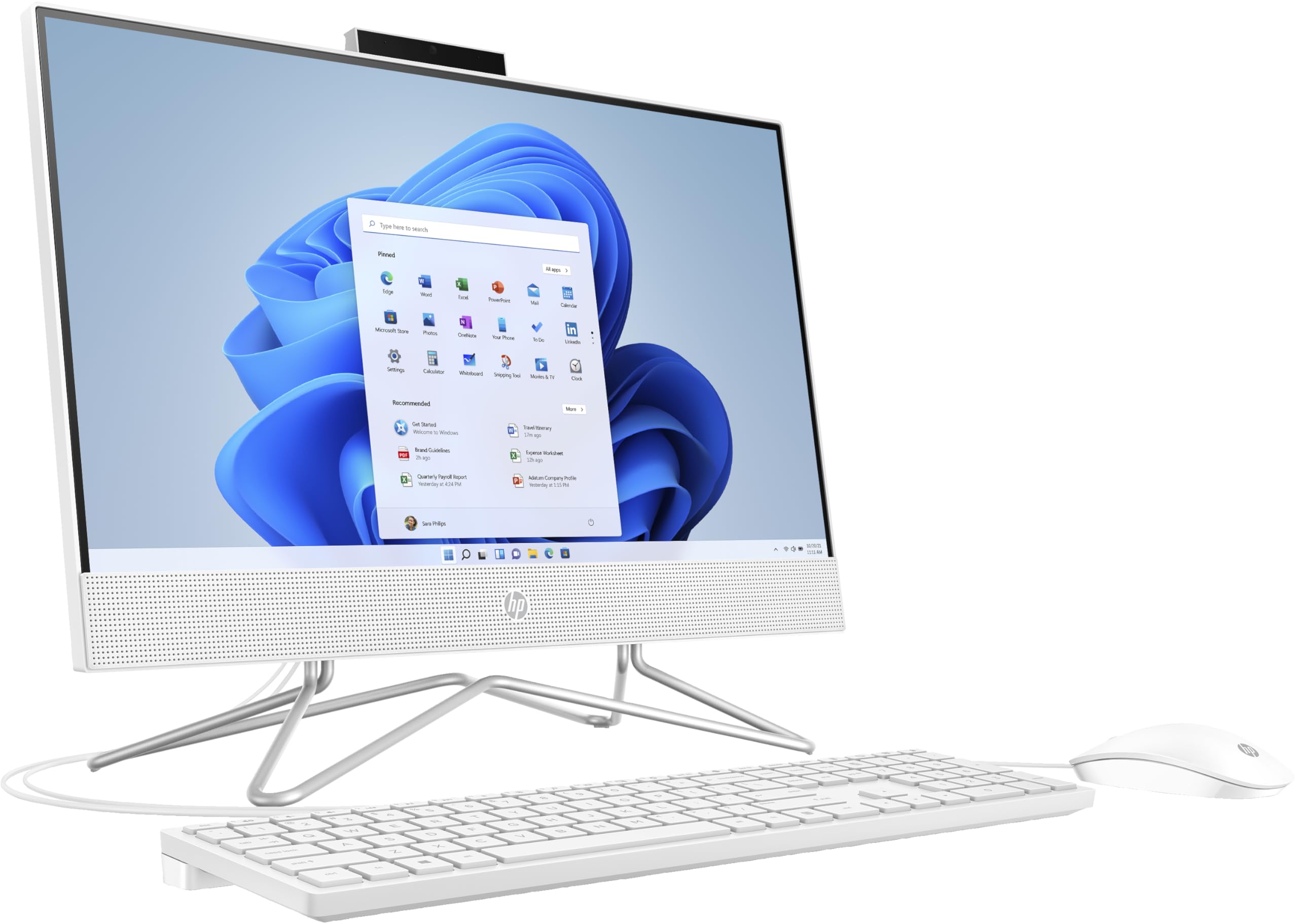 HP 22-dd2010na All-in-One 21.5 FHD PC Intel Pentium Silver J5040 (4 Core, 3.2GHz), 512GB PCIe Gen 4.0x4 NVMe, 8GB DDR4, Intel UHD Graphics 605, GbE, WIFI 5 & Bluetooth 4.2, Windows 11 Pro (Renewed)