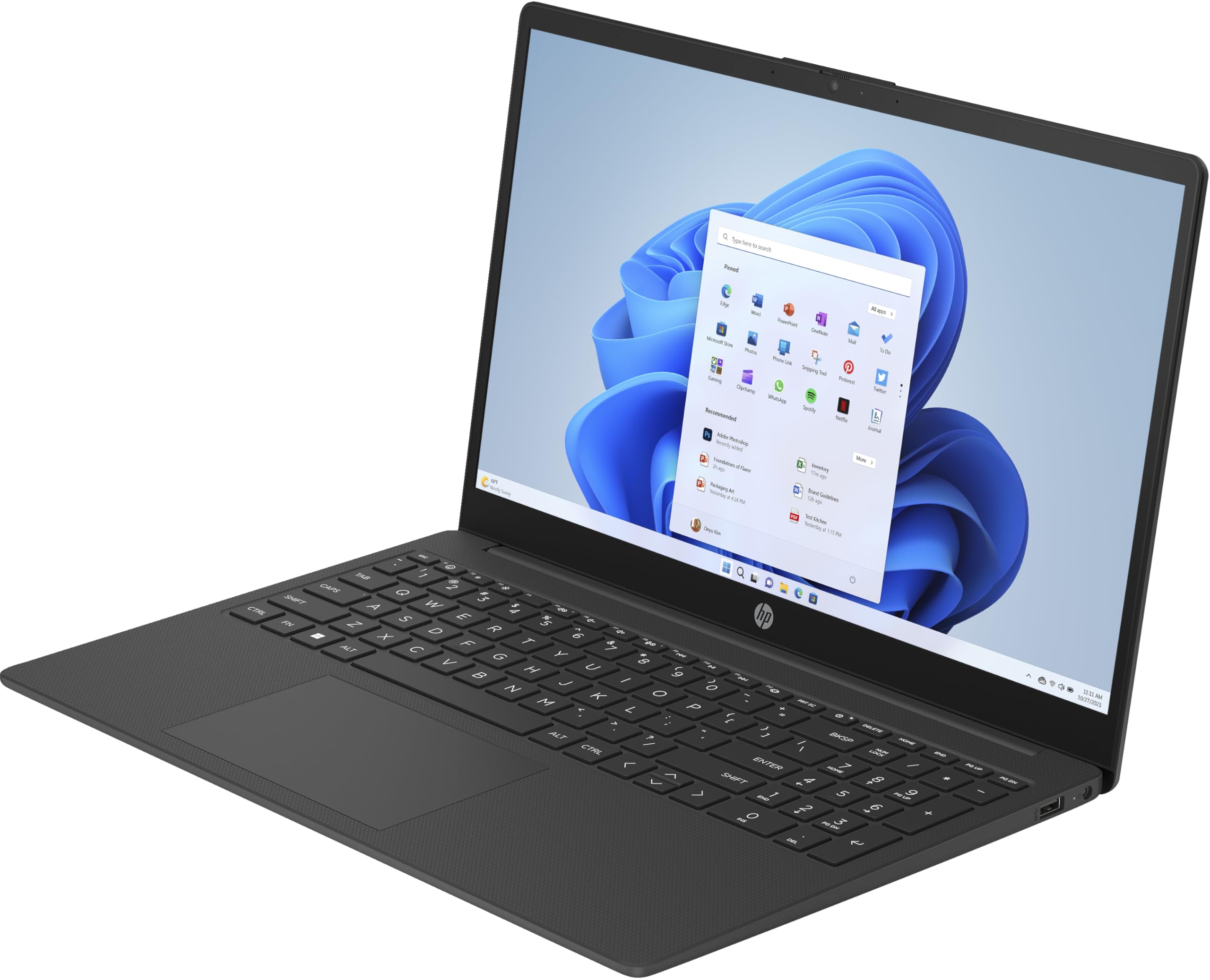 HP Laptop 15-fc0018na 15.6 FHD AMD Ryzen 3 7320U (4 Cores, 2.4/4.3GHz), 512GB PCIe Gen 4.0x4 NVMe, 4GB LPDDR5, AMD Radeon Graphics, WIFI 6 & BT 5.3, HD Webcam, UK Keys, Windows 11 Pro (Renewed)