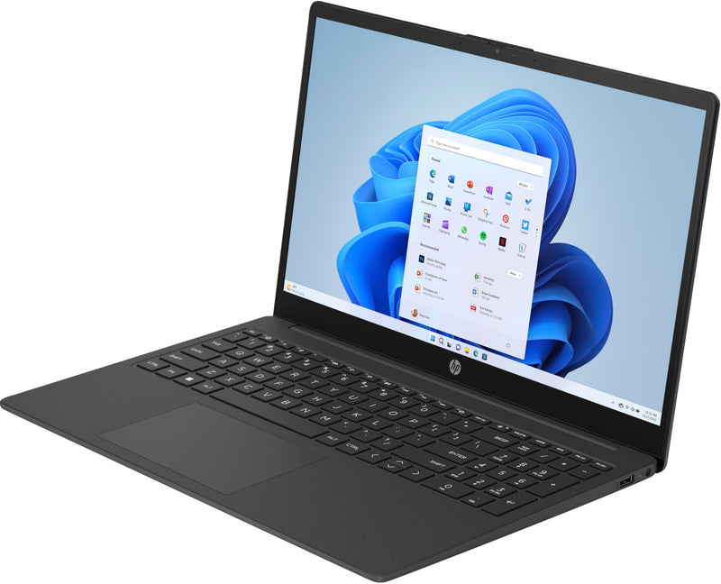 HP Laptop 15-fc0018na 15.6 FHD AMD Ryzen 3 7320U (4 Cores, 2.4/4.3GHz), 512GB PCIe Gen 4.0x4 NVMe, 4GB LPDDR5, AMD Radeon Graphics, WIFI 6 & BT 5.3, HD Webcam, UK Keys, Windows 11 Pro (Renewed)
