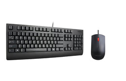 Lenovo Traditional Wired USB UK QWERTY Keyboard & Mouse Combo Black