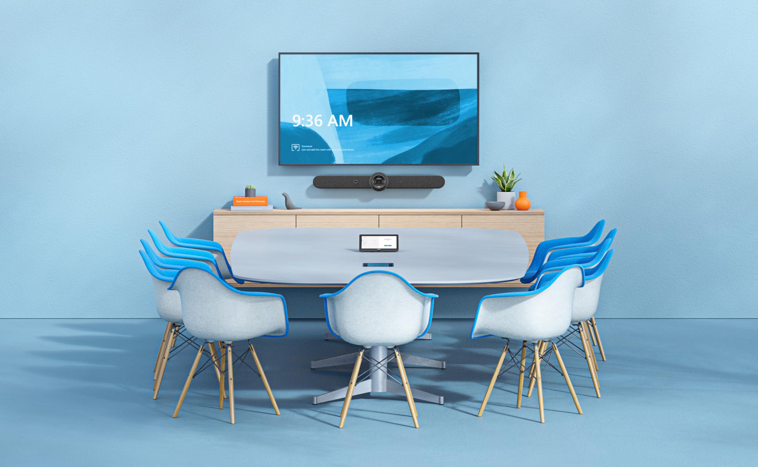 Logitech Rally Bar All-in-One Conference Camera with TAP IP Touch Controller Kit 4K UHD PTZ Camera, 15x Zoom, Stereo Speakers, 6 Microphones, 10.1 Display, Oleophobic, Motion Sensor (Renewed)