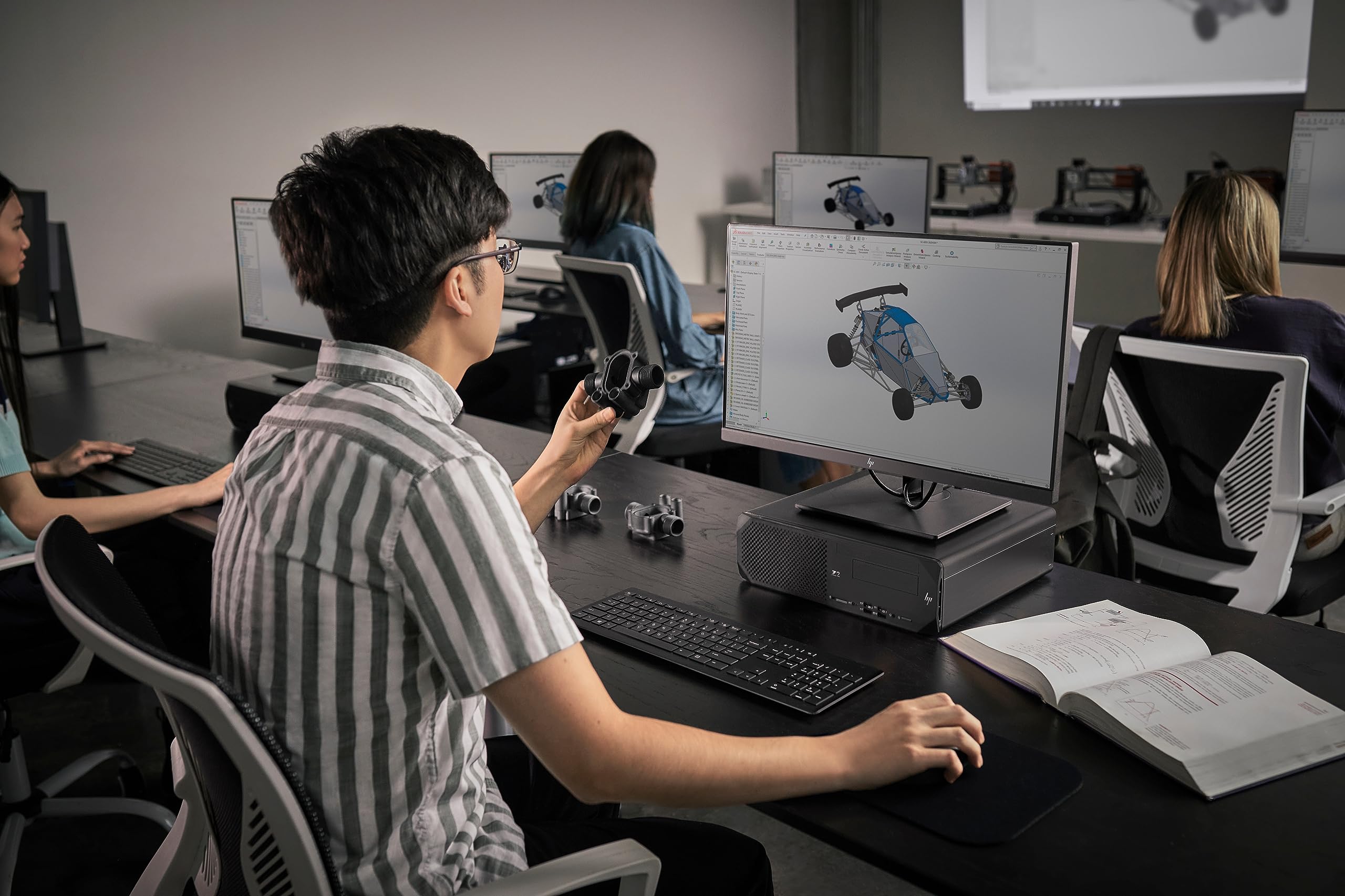 HP Z2 G5 SFF Workstation i7-10700 (8 Cores, 2.9/4.8GHz), Nvidia Quadro P1000 4GB, 1TB PCIe Gen 4.0x4 NVMe, 32GB DDR4, GbE, SD Card Reader, DVD RW, RAID Support, Windows 11 Pro (Renewed)