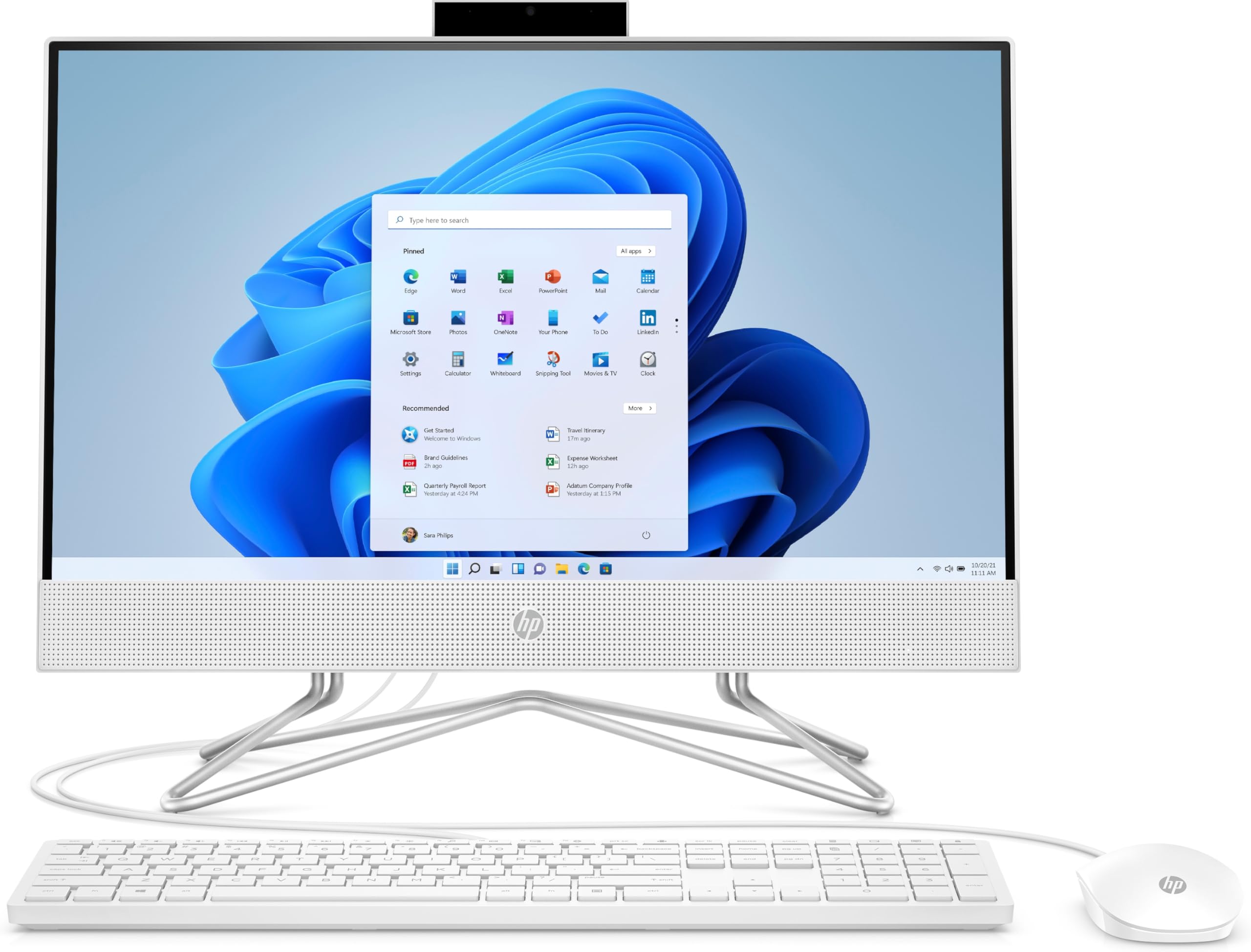 HP 22-dd2010na All-in-One 21.5 FHD PC Intel Pentium Silver J5040 (4 Core, 3.2GHz), 512GB PCIe Gen 4.0x4 NVMe, 8GB DDR4, Intel UHD Graphics 605, GbE, WIFI 5 & Bluetooth 4.2, Windows 11 Pro (Renewed)