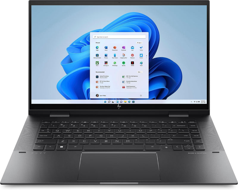 HP ENVY x360 15-ed1045nn 15.6 4K UHD AMOLED Touchscreen i7-1165G7 (4 Core, 4.70GHz), 1TB PCIe 4.0 x 4 NVMe, 16GB DDR4, Fingerprint & SD Card Reader, UK Backlit Keys, Windows 11 Pro (Renewed)