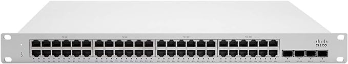 Cisco Meraki MS225-48FP - High-Performance 48-Port GbE PoE+ 740W Network Switch with 4x 10GbE SFP+ Uplink, Stacking, layer 3, and RJ45 Management – A90-58000-C