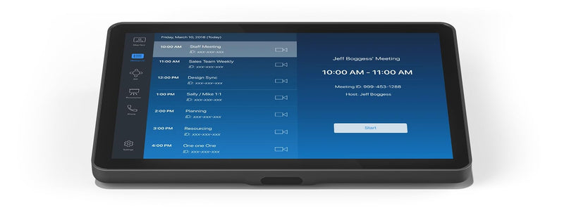 Logitech Tap Meeting Room Touch Controller - 10.1 Touchscreen, Oleophobic & anti-glare coating, VESA FDMI, Motion sensor, ultrasonic speaker (New) (Renewed)