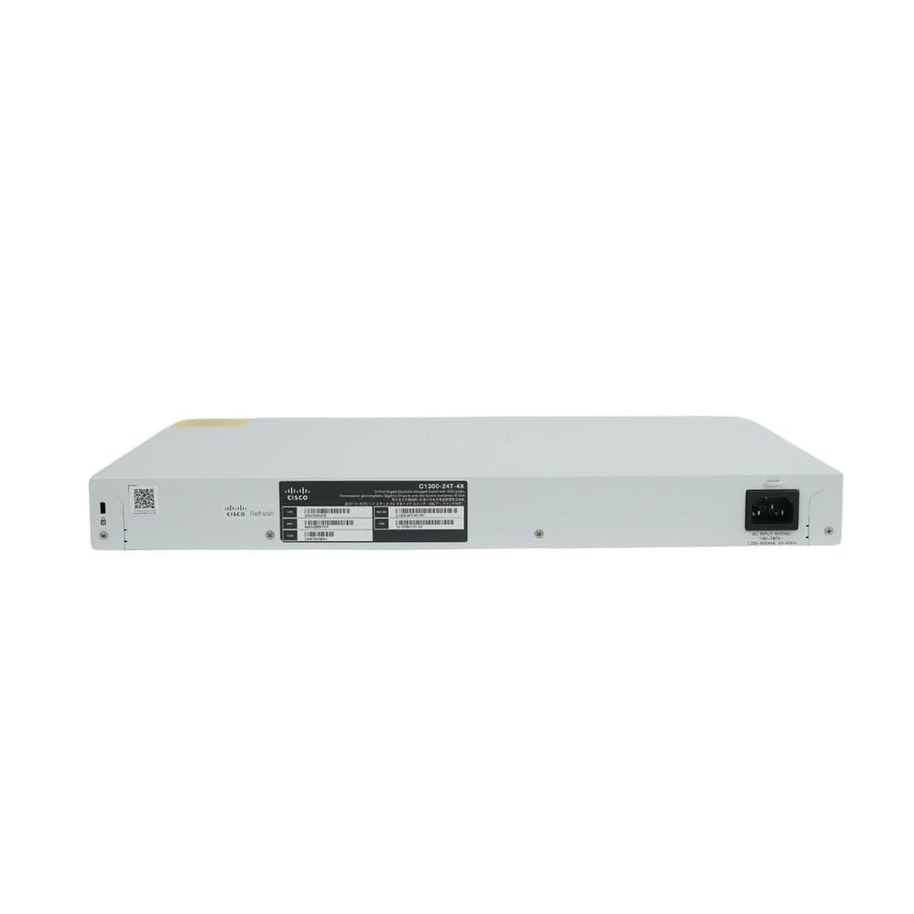 Cisco Catalyst C1300-24P-4X Layer 3 Managed Switch  24x Gigabit PoE+ Ports, 4x 10G SFP+ Uplinks, Enterprise-Class, Advanced Security, Stackable, Fanless, Rack-Mountable, 195W PoE (New) (Renewed)