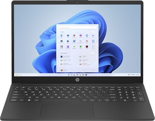 HP Laptop 15-fc0018na 15.6 FHD AMD Ryzen 3 7320U (4 Cores, 2.4/4.3GHz), 512GB PCIe Gen 4.0x4 NVMe, 4GB LPDDR5, AMD Radeon Graphics, WIFI 6 & BT 5.3, HD Webcam, UK Keys, Windows 11 Pro (Renewed)