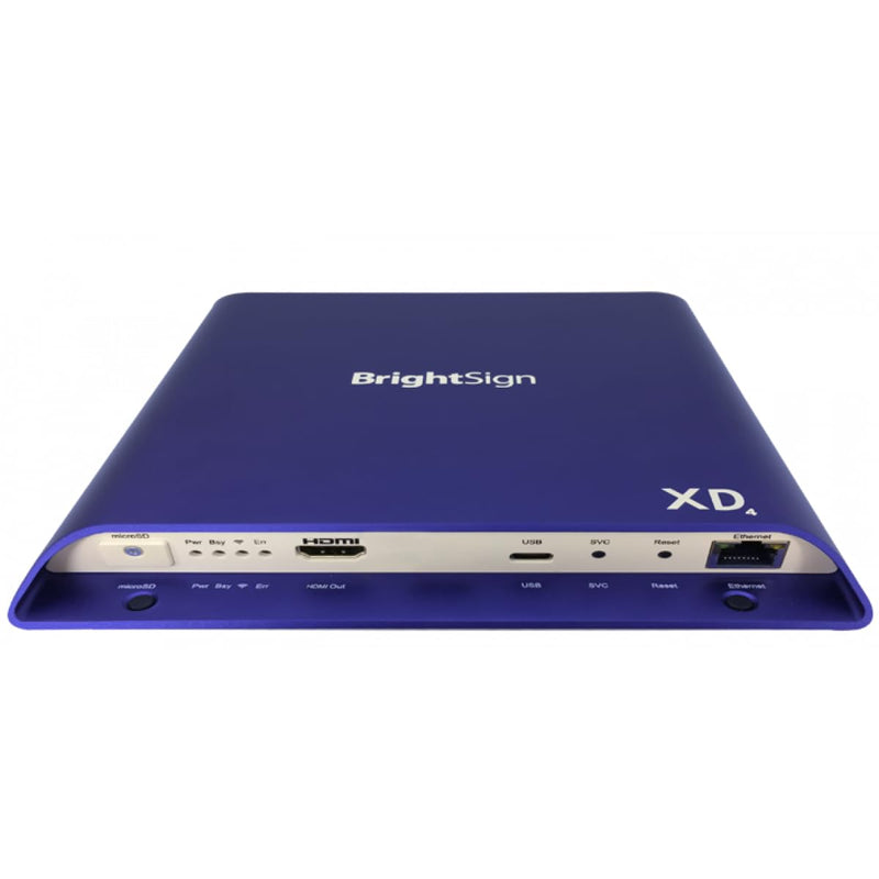 BrightSign XD1034 Expanded I/O Player with 7 Port USB HUB (USB700) & 8GB MicroSD Card - One 4K or Dual 1080@60Fps and HDR10+ video decoding, Live, H.265, HTML5, Video Walls, AutoWall, Zones (Renewed)