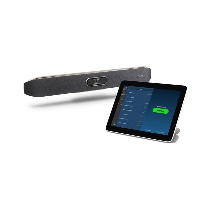 POLY Studio X50 Video Conferencing Camera TC8 Touch Controller Kit - UHD 2160p (4K) Capture, 5x Zoom, 120º FOV, 8" (1280 X 800) Screen, Stereo Speakers, Noise-Blocking, Auto Tracking (Renewed)