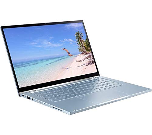 Asus Chromebook Flip C433T 14 2 in 1 Hybrid FullHD (Silver) - Intel Core m3 8100Y, 4GB RAM, 64GB eMMC, Wireless 11ac & Bluetooth 4, HD Webcam, Chrome OS - UK Keyboard (Backlit) (Renewed)