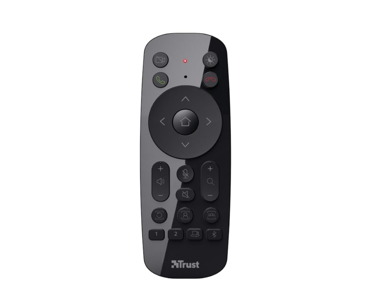Trust 24073 4K Ultra High Definition (UHD) PTZ Conference Camera – 60FPS, 120 Degrees Viewing angle, Built-in Speakers & Quad Array Mics, Speaker Tracking with Remote & Wall Mount (New)(Renewed)
