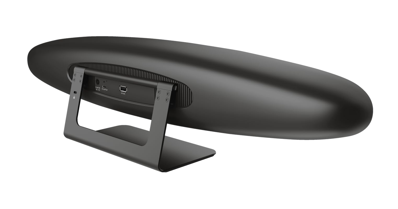 Trust Iris 24073 4K UHD PTZ Conference Camera  All-in-One Video Bar (Built-in Speakers & Quad Array Mics), 60FPS, 120 Degrees Viewing angle, Speaker Tracking with Remote & Wall Mount (New)(Renewed)