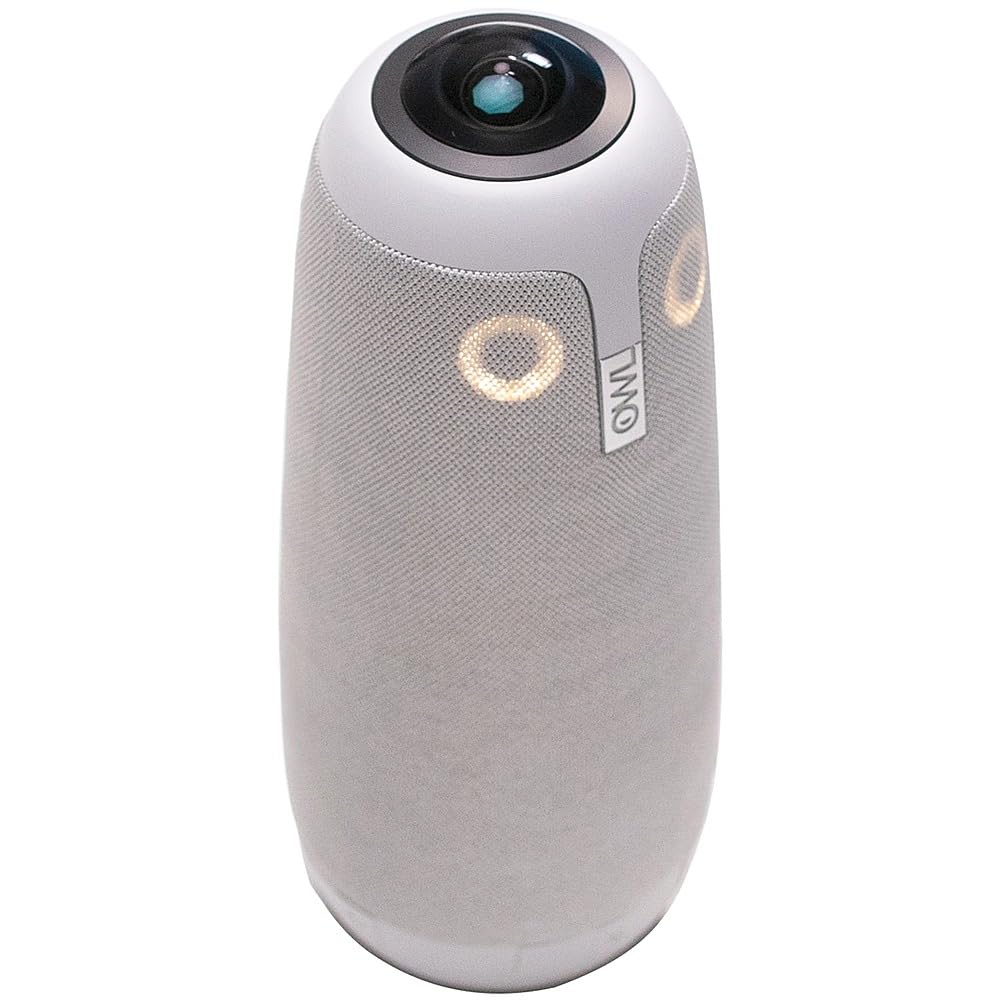 Owl Labs Meeting Owl Pro Conferencing Camera - Premium 360-Degree Smart Camera, 8 Mics & 3 Speakers, 1080p HD, 18ft Mic Range, Plug & Play, WIFI, Support for Zoom, Teams, Webex & More (New)(Renewed)