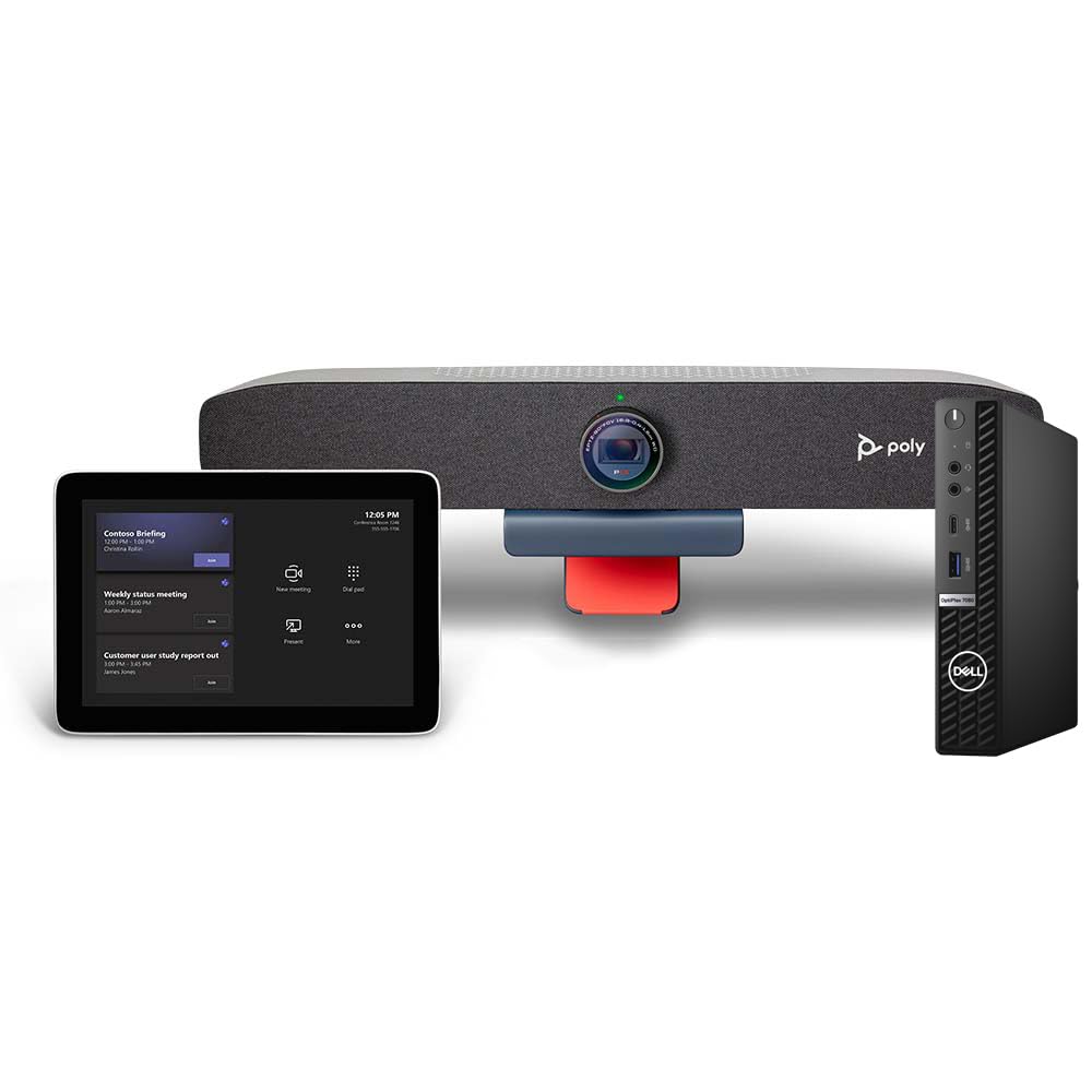 POLY Studio Focus Room Kit Studio P15 4K UHD All-in-One Video Conferencing Camera, GC8 Touch Controller, OptiPlex 7080 Micro, Dedicated Conferencing Solution (Renewed)
