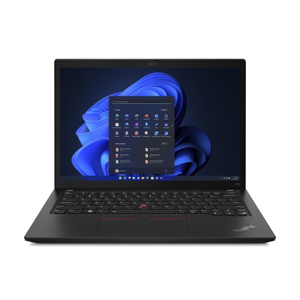 Lenovo ThinkPad X13 Gen 3 13.3 FHD+, i7-1260P (12 Cores, 2.1/4.7GHz), 2TB PCIe Gen 4.0x4 NVMe, 16GB LPDDR5, Fingerprint & Smartcard Reader, WIFI 6E & BT 5.2, UK Backlit Keys, Windows 11 Pro (Renewed)