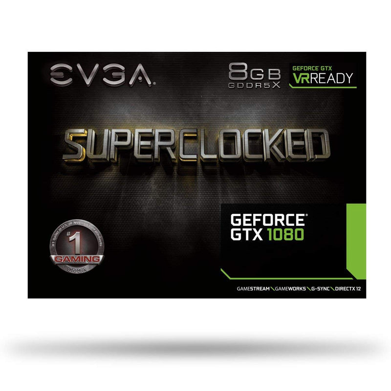 EVGA GeForce GTX 1080 SC GAMING ACX 3.0, 8GB GDDR5X, LED, DX12 OSD Support (PXOC) Graphics Card 08G-P4-6183-KR (Renewed)