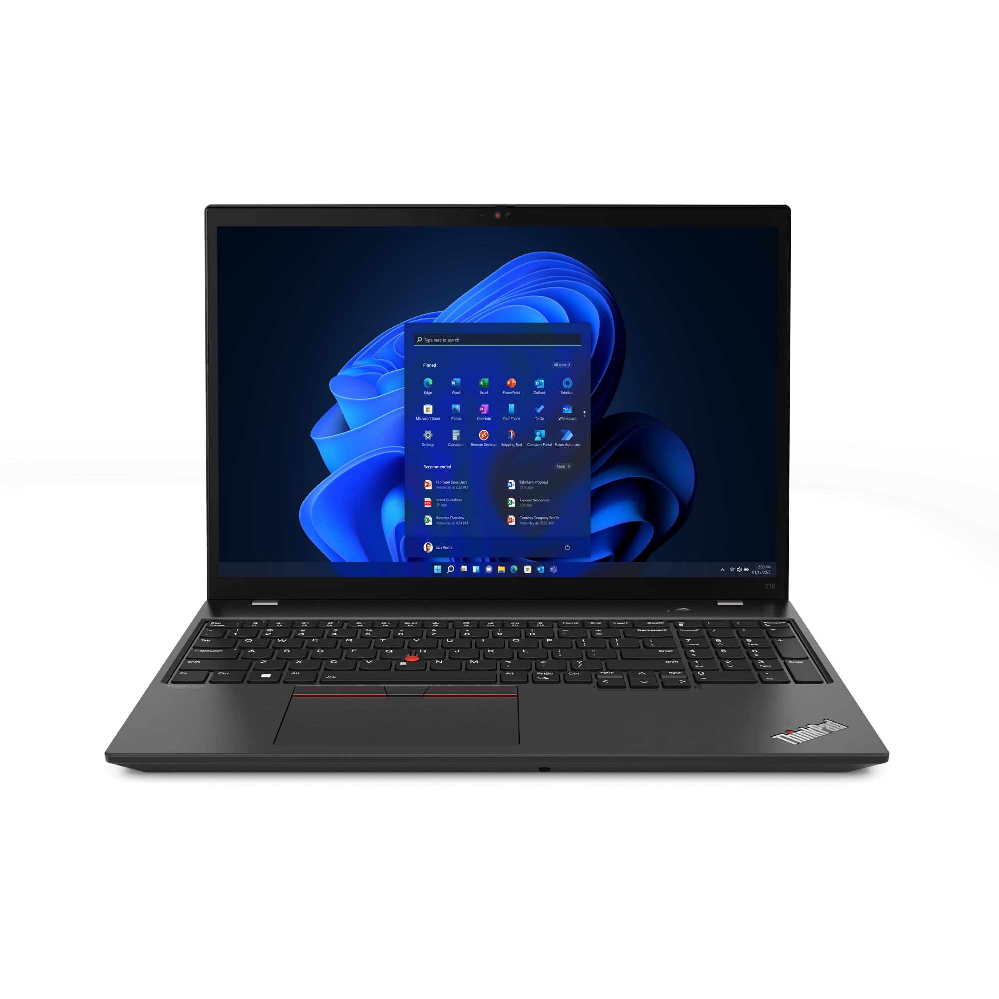 Lenovo ThinkPad T16 Gen 1 16 FHD+, i7-1260P (12 Cores), 32GB DDR4, 2TB PCIe Gen 4.0x4 NVMe Fingerprint & Smartcard Reader, GbE, WIFI 6E & BT 5.2, UK Backlit Keys, Windows 11 Pro (Renewed)