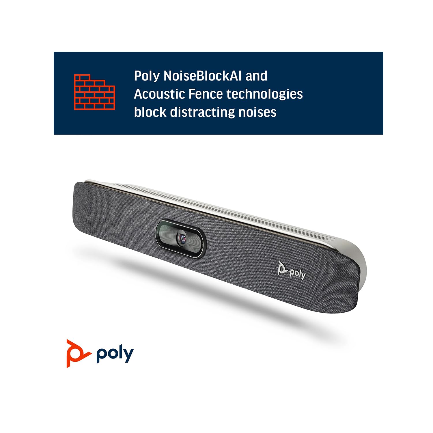 Poly Studio X30 All-in-One 4K UHD Video Conferencing Camera Bar, Smart Camera, 5x Zoom, 110º FOV, Integrated Speaker, 4 MEMS Microphones, Lens, Certified for Zoom, Teams & Meet (New)(Renewed)