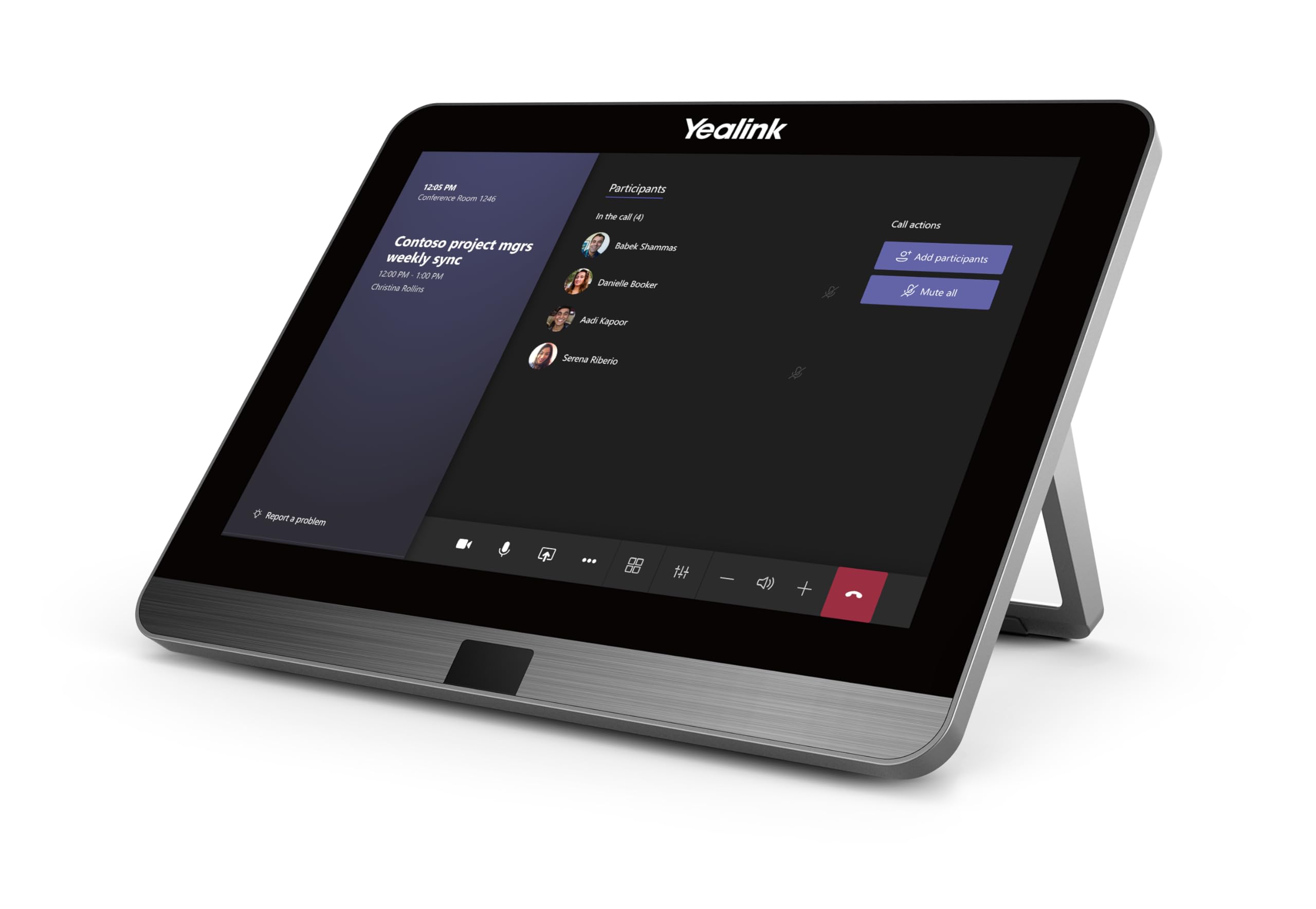 Yealink MTouch II 8 Touch Panel 1306021  1280 X 800, 10 Point Touchscreen, Built-in Wi-Fi AP, Motion Sensor, Angle Adjustable Bracket, HDMI/USB-C Input, Wired & Wireless (Renewed)